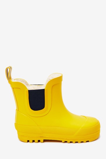 Yellow Warm Lined Ankle Wellies