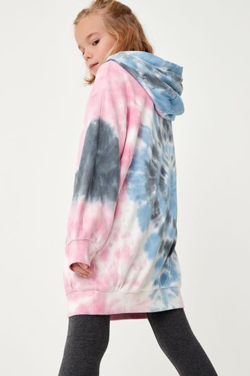 Buy Pink Blue Tie Dye Longline Hoodie 3 16yrs from Next Ireland