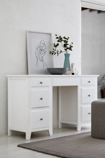 Recall motif batch Buy White Ashington Painted Regular Console Dressing Table from the Next UK  online shop