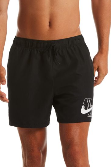 Nike Black Logo Lap 5 Inch Volley Swim Shorts