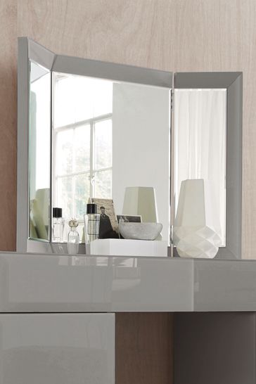 Grey Sloane Glass Rectangular Dressing Table Mirror