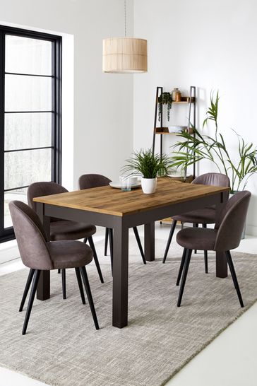 Bronx Oak Effect 6 to 10 Seater Double Extending Dining Table