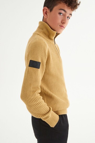 high zip neck jumper