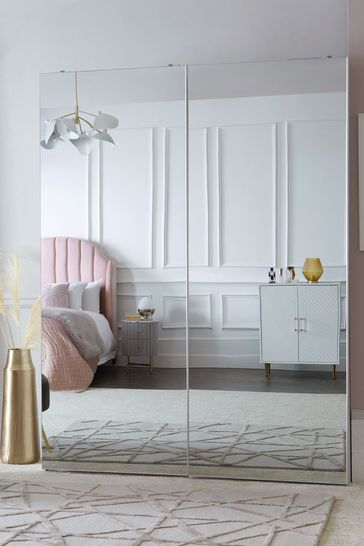 Next mirrored store wardrobe