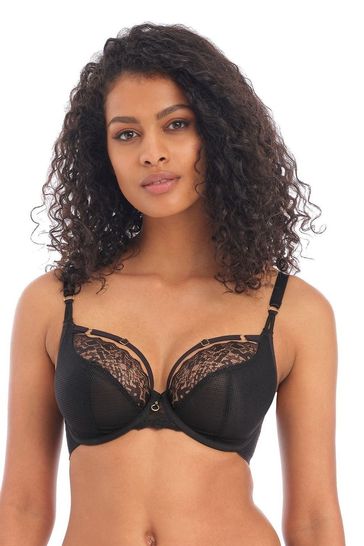 Buy Freya Black Temptress Under Wire Plunge Bra from the AcbShops online  shop