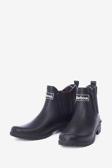 Barbour® Black Wilton Short Wellington Boots