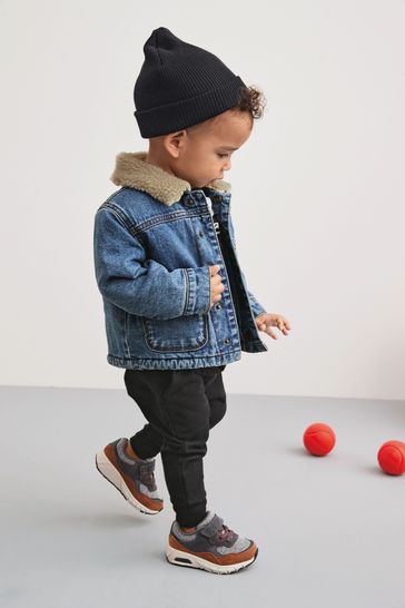 Blue Denim Denim Teddy Borg Fleece Lined Jacket (3mths-7yrs)