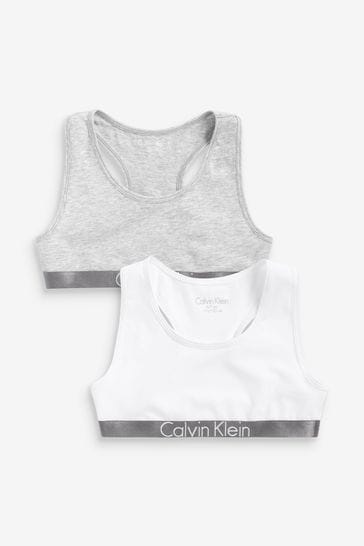 Calvin Klein Girls Stretch Bralettes 2-Pack