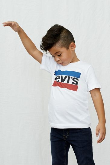 ® Levi's camiseta blanca con el logotipo de Sports Kids