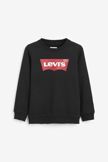 Levi's® Black Batwing Logo Crew Neck Sweatshirt