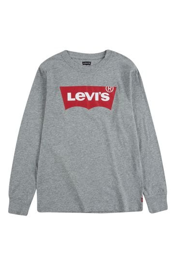 Levi's® Grey Long Sleeve Kids Batwing T-Shirt