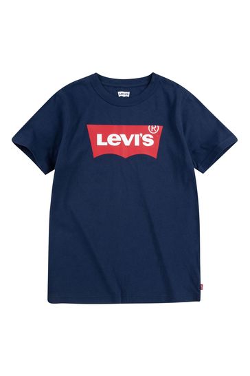 Levi's® Navy Blue Batwing Kids T-Shirt