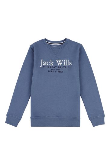 Jack wills top blue sweatshirt