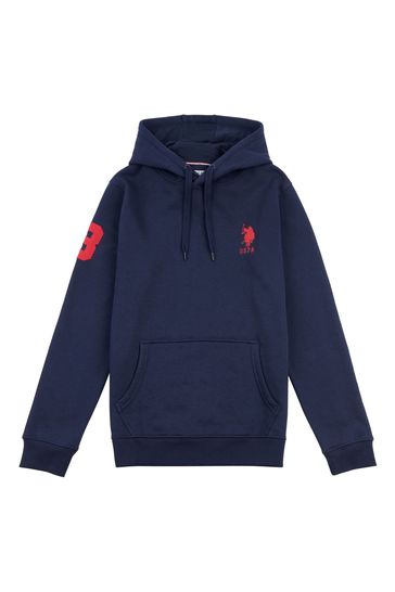 Navy blue and red polo hoodie 2025
