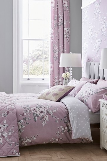 Catherine Lansfield Canterbury Floral Duvet Cover and Pillowcase Set