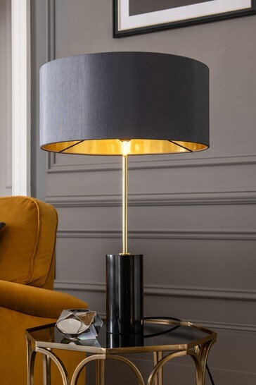 Black Nero Marble Table Lamp, Luxury Table Lamps Nz