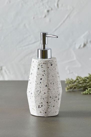 White Terrazzo Soap Dispenser