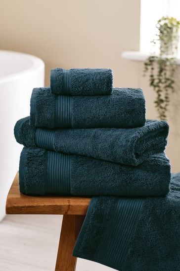 Buy Dark Teal Green Egyptian Cotton Towel from Next Canada