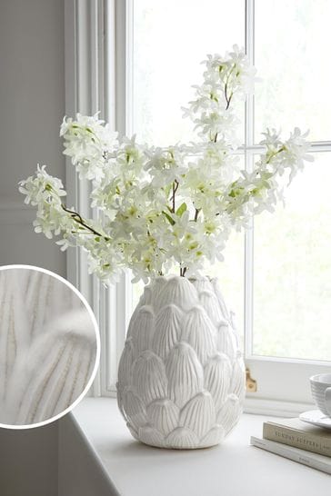 Grey Artichoke Ceramic Vase