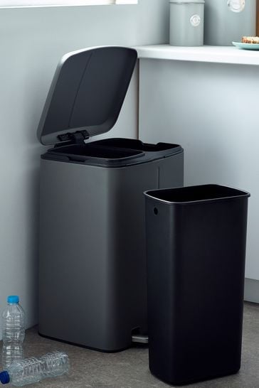 Charcoal Grey 40L Twin Compartment Recycling Bin