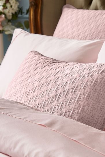 Buy Ted Baker Pink T Quilted Polysatin Cushion from Next USA