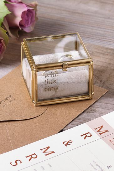 Gold Wedding Ring Box