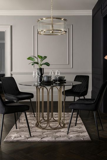 Gold Arch 4 Seater Round Dining Table
