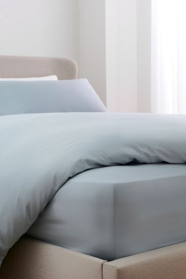 Pale Blue Collection Luxe 400 Thread Count Deep Fitted 100% Egyptian Cotton Sateen Deep Fitted Sheet