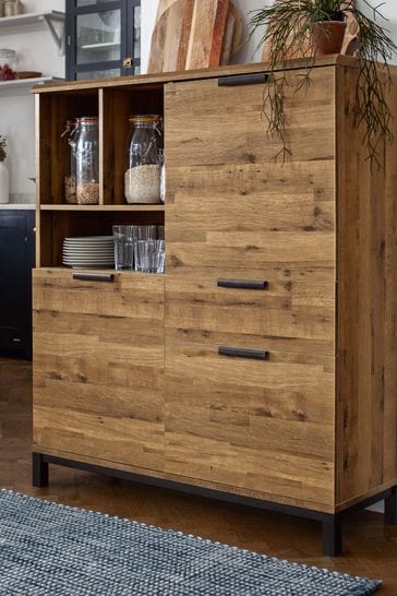 Bronx Oak Effect Cabinet with Drawer 