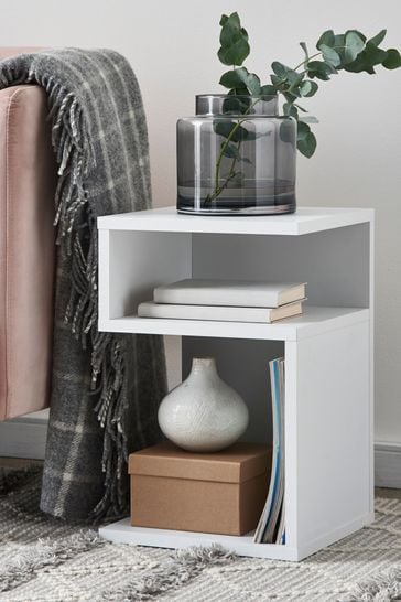 White S Shaped Side Table