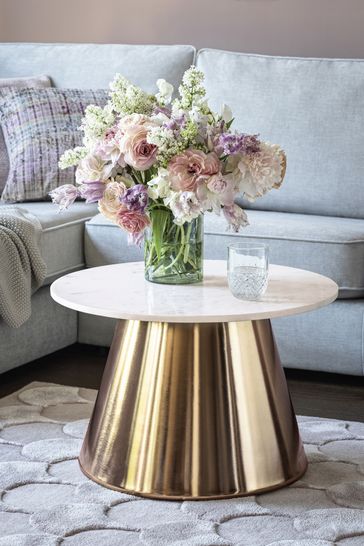 Gold and Marble Coffee Table