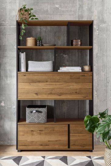 Bronx Oak Effect Display Shelf To Desk