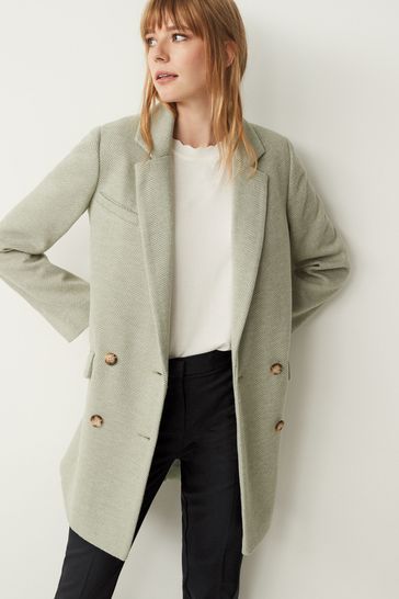 Buy Sage Green Blazer Coat from the