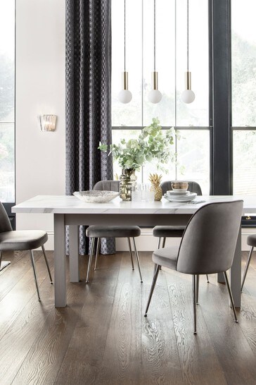 Buy Malvern Dove Grey & Marble Effect 6 to 8 Extending ...