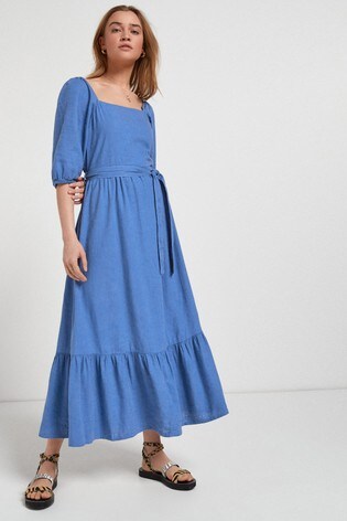 linen midi dress uk