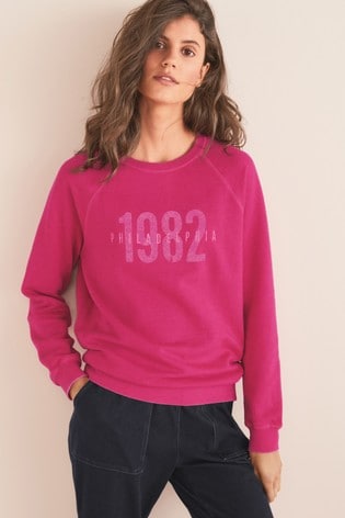 pink graphic sweatshirt