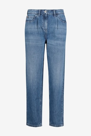 Buy Mid Blue Slouchy Tapered Jeans from 