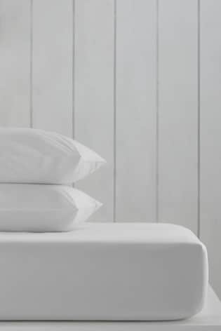 White Cotton Rich Fitted Sheet
