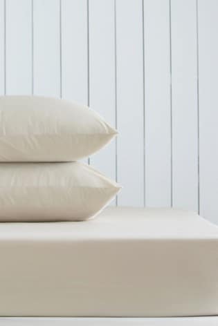 Natural Cotton Rich Fitted Sheet