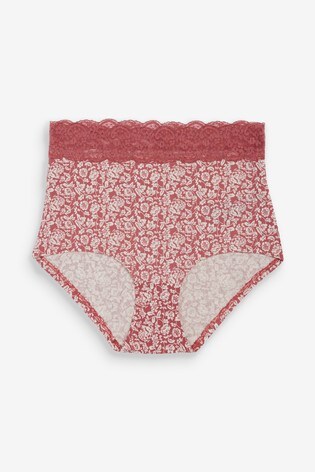 Cotton full brief lace knickers