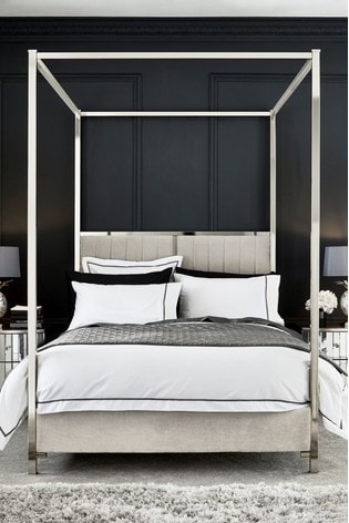 Langdon Four Poster Bed From The, Silver Canopy Bed Frame