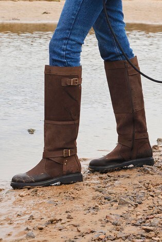 Brown Performance Waterproof Signature Leather Long Equestrian Boots