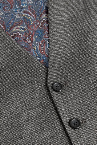 navy textured waistcoat