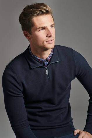 next jumper with shirt collar