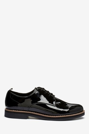 Black Chunky Lace-Up Shoes