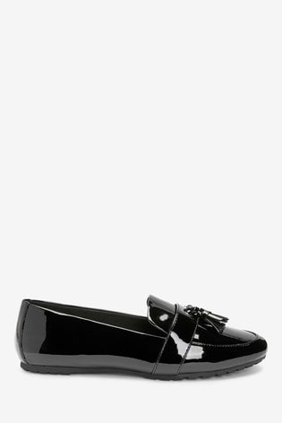Black Regular/Wide Fit Forever Comfort® Cleated Tassel Loafers