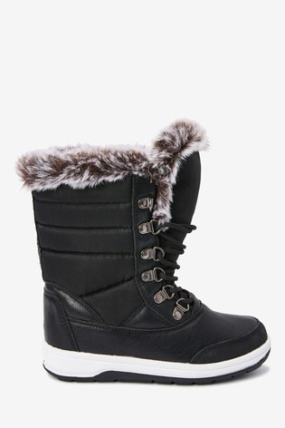 sheepskin lined snow boots