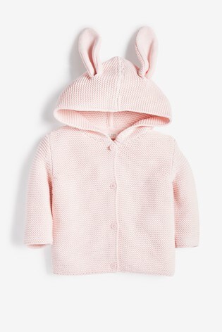 Pink Baby Hooded Baby Cardigan (0mths-2yrs)