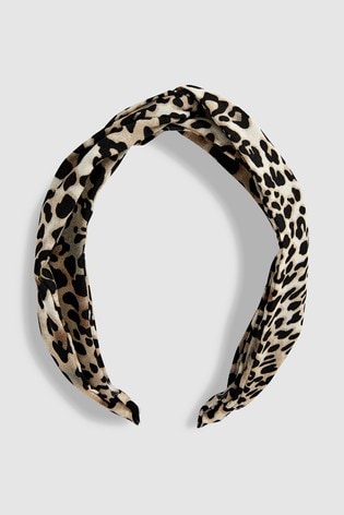 Animal Print Structured Knot Headband