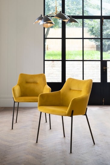 Buy Set Of 2 Quinn Dining Chairs With Black Legs From The Pnnd Online Shop
